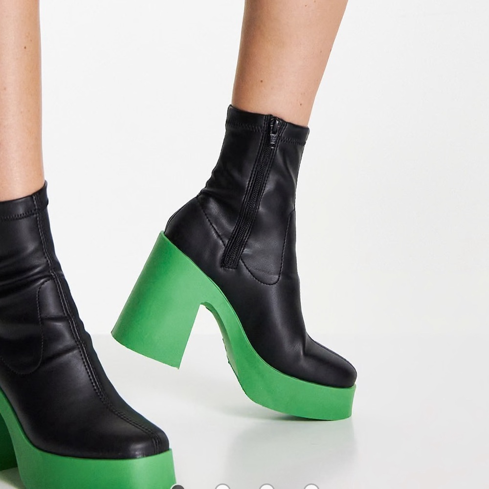 Black boots green some ASOS size 9